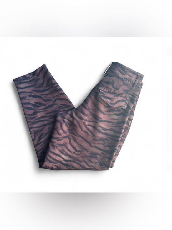 ZARA ANIMAL PRINT BARREL PANTS CROPPED TROUSERS SIZE SMALL NEW - Picture 2 of 6